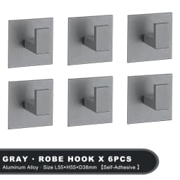 Black Self-Adhesive Wall Hooks For Hanging Keys Clothes Hanger Door Metal Robe Hook Coat Rack Towel Holder Bathroom Accessories