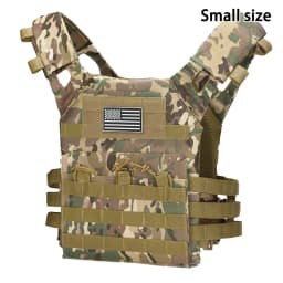 MOLLE outdoor training vest (including US flag emblem) with convenient expansion, lightweight and multifunctional JPC vest