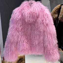 YOLOAgain High Collar Real Mongolia Sheep Fur Jacket For Women 2025 Winter Coats Outerwear