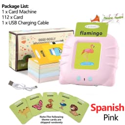 Early Education Flash Card Learning Toys Talking Flashcards for Kids Preschool English Electronic Audio Book Machine Gift