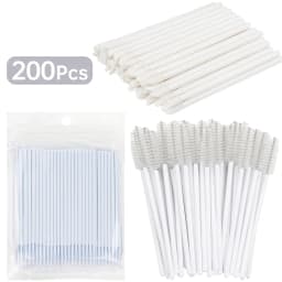 200pcs Eyelash Extension Supplies Set Disposable Lash Spoolies Brushes Eyelashes Micro Brush Mascara Wand Lipstick Applicator