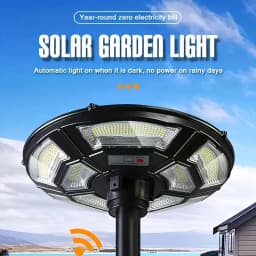 Solar Powered Outdoor Yard Light UFO Solar Charging Courtyard light Automatic On/Off from Dawn to Dusk source With Motion Sensor
