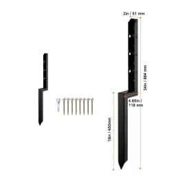 SucceBuy Fence Post Anchor Repair Kit Post Support Stake Anchor Ground Spike for Repair Tilted Broken Wood Fence Post Enveloping