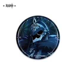 Game Impact Fatui Harbinger II Capitano Jester Arlecchino Doctor Pin Badge Backpack Icon Button Laser Brooch Accessories Gift