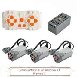 MOC Blue-tooth APP Remote Control Set - Rechargeable Battery Box Motor Set Speed Controller for PF Building Block Modifications