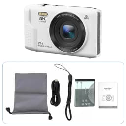 Ourlife Compact Digital Camera 5K 72MP 2.8'' Screen LCD Screen 16X Digital Zoom Vintage Photography Vlog Video Recorder YouTube