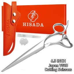 HISADA New Barber Scissors, 6.3-7.0 inch Professional Hair Cutting Scissors, Blind Hole Design Salon Scissors, Ergonomic Comfort