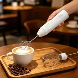 MINI Coffee Frother USB Rechargeable 3 Speeds Foam Maker Coffee Milk Mixer Electric Handle Blender Egg Beater Hot Cooking Tools
