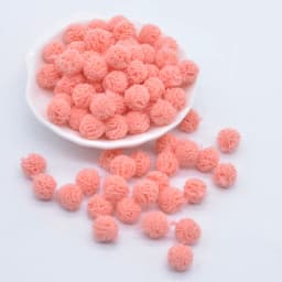 100Pcs 10mm Colorful Elastic Mesh Chiffon Ball for DIY Children Headwear Bow Accessories Handmade Baby Clothes Hat Shoes Decor