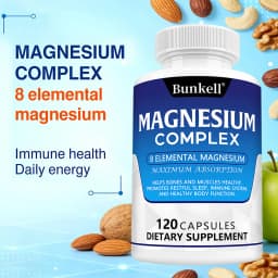 Magnesium Complex 120 Capsules - Bone, Muscle & Heart Health Supplement, Sleep Support,Muscle Relaxation,Stress & Anxiety Relief
