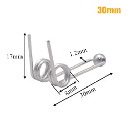 2Pcs/set Wire Diameter 1.2mm Curling Iron Replacement Double Return Torsion Spring Hair Curling Rod Accessories