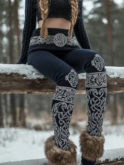 Women's Snow Wolf 3D Print Stretchy Workout Leggings Slim Tights Sexy Yoga Pants Trendy Fashion Clothes