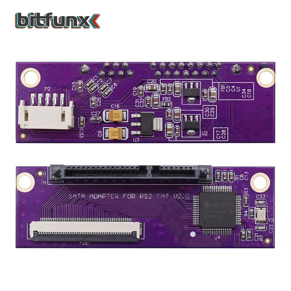 Bitfunx SATA Adapter Upgrade Board for SONY Playstation 2 PS2 IDE Original Network Adapter