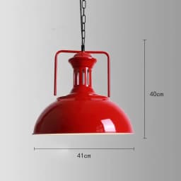 American Retro Red Pendant Lamp Led E27 Industrial Style Lighting Hot Pot Barbecue Modern Iron Art Restaurant Decor Lighting