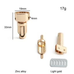 5/10/20PCS Metal Rectangle Press Push Lock For Handbags Bag Briefcase Spring Lock Snap Decorative Clasps Repair Kit Accessories