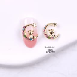 10pcs Nail Art Alloy Rhinestones Decorations Moon Magic Wand Various Shape Nail Charms Jewelry Luxury Shiny Strass Accessories