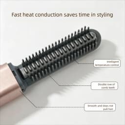 1pcs Portable Mini Straight Hair Comb Wireless USB Charging Curling Iron Styling Electric Comb Does Not Hurt Hair Beauty Tool