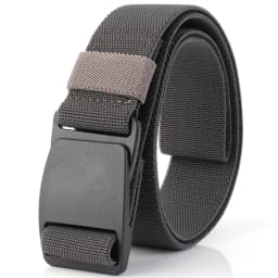 Elastic Adjustable Metal-Free Stretch Belt Security-Friendly with Plastic Buckle for Men Designer Stretch Jeans Belt