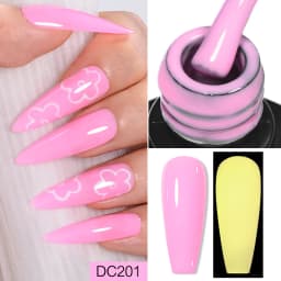 Mtssii 7ml Glitter Rubber Base Gel Polish Gold Sequins Pink White Base Gel Top Coat Soak Off UV LED Nail Art Varnish Manicure