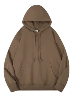 Solid Oversize Hoodies For Women Pocket Casual Loose Hooded Sweatshirt Woman Autumn Cotton Terry Hoodies Women Oversize Pullover