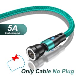 AUFU 5A Magnetic Fast Charging Cable 540 Rotate Magnetic Micro USB Type C Cable For iPhone 14 Samsung Xiaomi Mobile Phone Cable