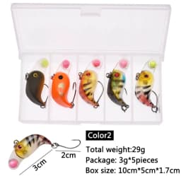 JYJ 1 box small hard fishing ABS plastic lure bait surface minnow sinking lure wobbler for bass perch bream fishing tackle