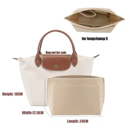 Felt Bag Insert for Longchamp S bag Orderly Storage Organizer Bag Inner Storage Bag Three-dimensional Support Bag Accessories