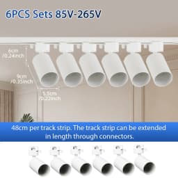GU10 LED Track Light Full Sets Ceiling Lighting Indoor Kitchen Lamp LED Spotlight for Living Room Store Decor Ceiling Spot Light