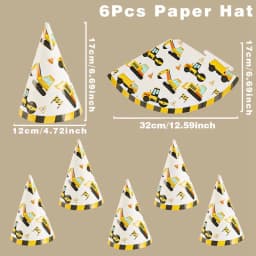 Construction Party Disposable Tableware Birthday Decoration Boy Baby Shower Excavator Truck Tractor Construction Birthday Decor