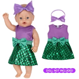 Elegant Princess Dresses For 18 Inch Dolls Cute Costume Outfits With Hairband Fits America Doll Kids Christmas Birthday Gift