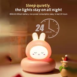 Cute Cartoon LED Night Light with Multi Level Dimming Touch Control Baby Bedside Lamp Essential for Nursery Room Decoration