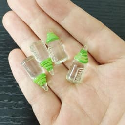 10pcs Cute 1:12 Simulation Mini Milk Bottle Feeding Bottles Miniature Baby Bottle DIY Dollhouse Miniature Accessories