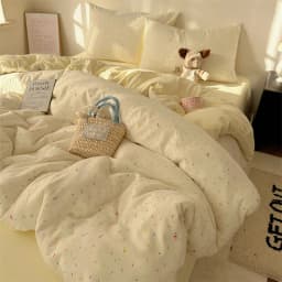 1 Pcs High Density Quilt Durable Quilt Cover Korean Aesthetic Stripe Duvet Covers Soft Skin-Friendly Breathable Comforter Cover