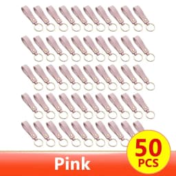 1/100pcs 8Color PU Leather Keychain Business Gift Suitable for Men and Women Car Key Strap Waist Wallet Keychains and Keyrings