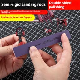 Hot Sale New 6Pcs MS-E400-1500 Semi-rigid Sanding Sticks Plastic Model Polishing Rod For DIY Assembling Model Build Tools