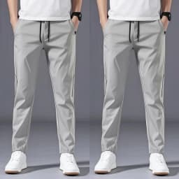 Casual Pants Men's Korean Version Summer Thin Men's New Sports Pants Loose and Versatile Trend Light Luxury Straight Trousers
