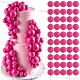50/100pcs Cake Ball Picks Topper Wholesale 4 Sizes Foam Balls Cake Toppers for Birthday Christmas Wedding Cake Decoration Favor