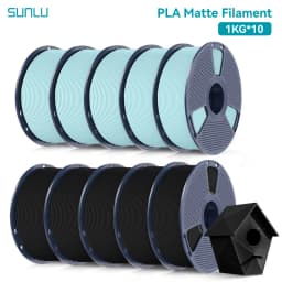 SUNLU PLA Matte 10KG1.75mm ±0.03mm 1KG/2.2LBS 3D Printer Filament PLA High Transparency Fast 2-7 Days Delivery RoHS Reach