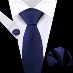 Business Tie For Men Set Necktie Cufflink Classic Handkerchief Suit For Wedding High Quality Stripe Tie Set Formal Gravata Gift