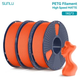 SUNLU 3KG High Speed Matte PETG Filament 1.75mm 1kg Spool (2.2lbs) High Speed Printing Filament Fit Most FDM Printer