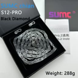 sumc 12 speed bike chain crescent chain road bike mountain bike chain 126 links ultra light bike chain for Shimano