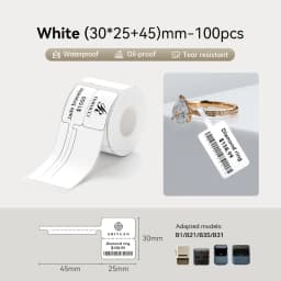 3 Rolls NIIMBOT B21 B3S B1 B31 Thermal Label Clothing Price Food Self-adhesive Tag Waterproof Smart Office Pocket Printer Label