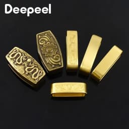 2Pcs Deepeel 35/40mm Pure Copper Belts Rings Buckles Leather Belt Loops Brass Buckle DIY Craft Band Ring Loop Clasp Accessories