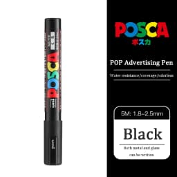 Uni Poscas Marker Pen PC-5M 1.8-2.5mm POP Poster Advertising Mark Graffiti Pen Paint ручки Art Supplies Multi-Colores marcadores