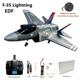 F‑35 Lightning RC Aircraft 40MM Ducted‑Fan Durable EPP 6‑Axis Gyro System 2.4G One‑Click Aerobatic Flight 4CH Glider RTF