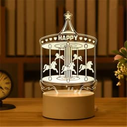 Heart Love Acrylic 3D Night Light USB DIY Kids Bedroom Night Lamp for Valentine's Day Decor Christmas Wedding Cute Gifts 2023
