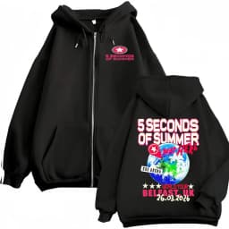 5 Seconds of Summer Everyone's A Star World Tour Zip Up Hoodies Men Women Harajuku Hip Hop Gothic Jacket Sweatshirt Hoodie Coats