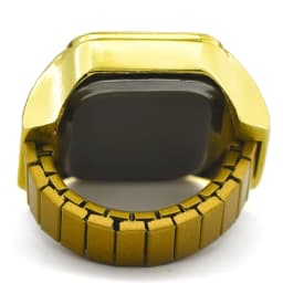 Hot Selling Creative Roman Numeral Scale Ring Quartz Alloy Shell Finger Square Watch Dial For Couples