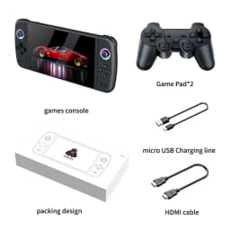 HD M27 Game Console Portable Pocket Retro Handheld Video Game Console 7.0" IPS Screen 1024*600 Display RGB light Support Emelec