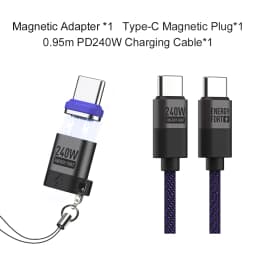 PD 240W Fast Charging Magnetic USB C Adapter Extender 480Mbps Data Transfer Type C Adapter For Samsung Iphone 17 Type C Devices